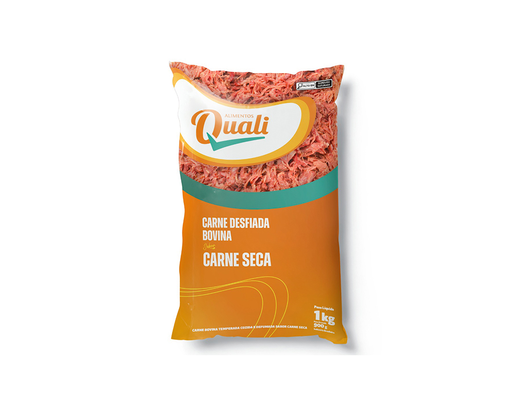 CARNE SECA BOVINA CONGELADA DESFIADA QUALI 1 KG (CX 6 PCT)